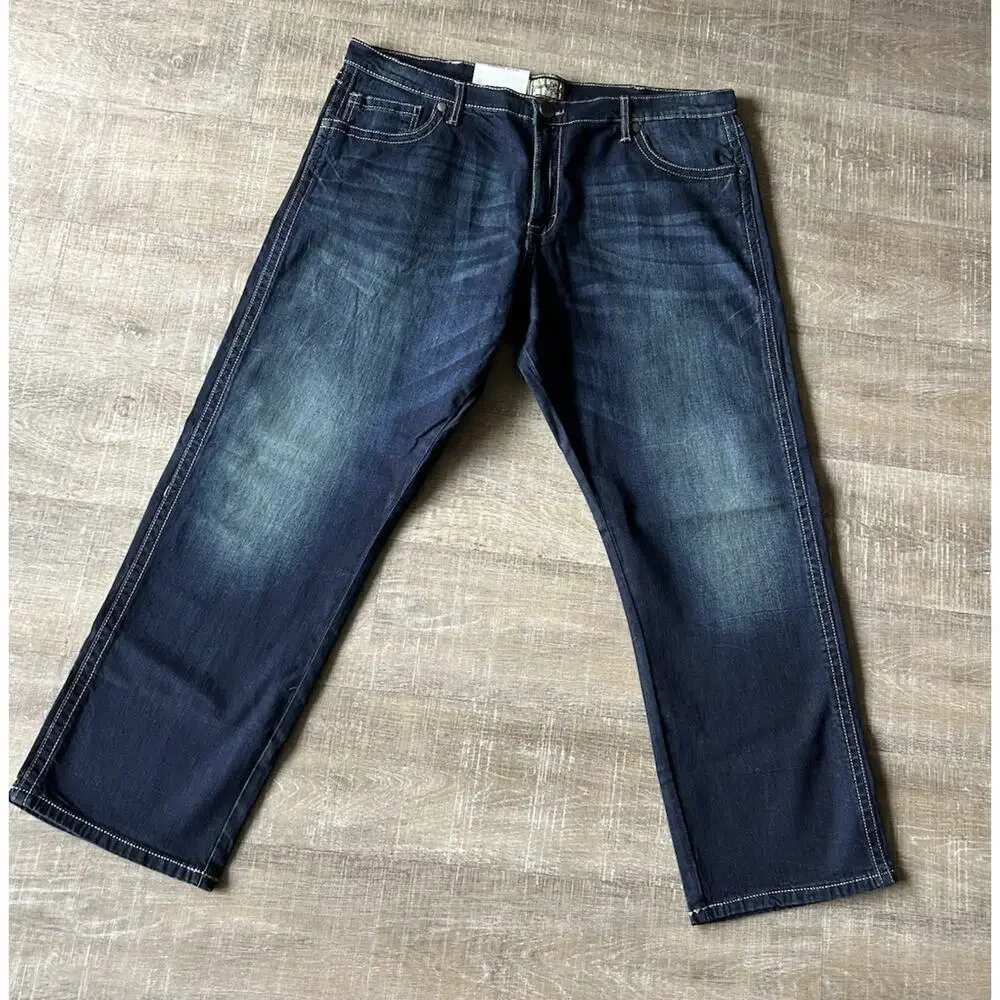 Wrangler 20X No 44 Slim Straight Jeans Mens 42x32 NWT Stretch Western Dark Wash